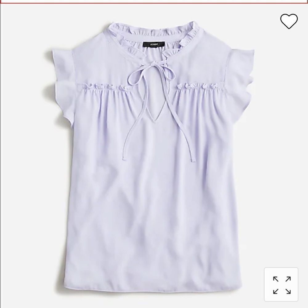 J. Crew Ruffle tie-neck top